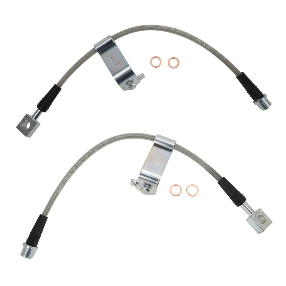 Trq Front Performance Brake Hose Set Compatible With 20042012 Chevrolet Malibu 20052010 Pontiac G6 20072009 Saturn Aura 195591633277