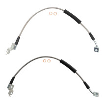 TRQ Front Performance bremseslanges?t kompatibel med 1990-2001 Jeep Cherokee 1990-1992 Comanche 1993-1998 Grand Cherokee 1993 Grand Wagoneer 1990
