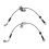 TRQ Front Performance Brake Hose Set Compatible with 2009-2020 Dodge Journey 1