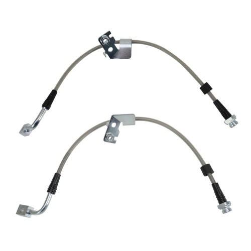 TRQ Front Performance Brake Hose Set Compatible with 2009-2020 Dodge Journey