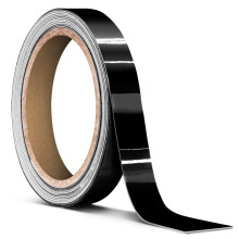 VViViD+ Ultra-Gloss Piano Black Air-Release Adhesive Premium Vinyl Pinstripe Teippirulla (1/2 tuumaa x 20 jalkaa)