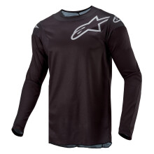 Alpinestars 3762324-10-S: Racer Graphite Jersey Black Sm