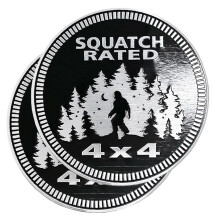2 STK Squatch Badge Vurderet Bilemblem 4 x 4 Metal Automotive Badge 3D Runde Metal Bil Badges Emblemer Bil Badge Decals Klisterm?rker Kompatible