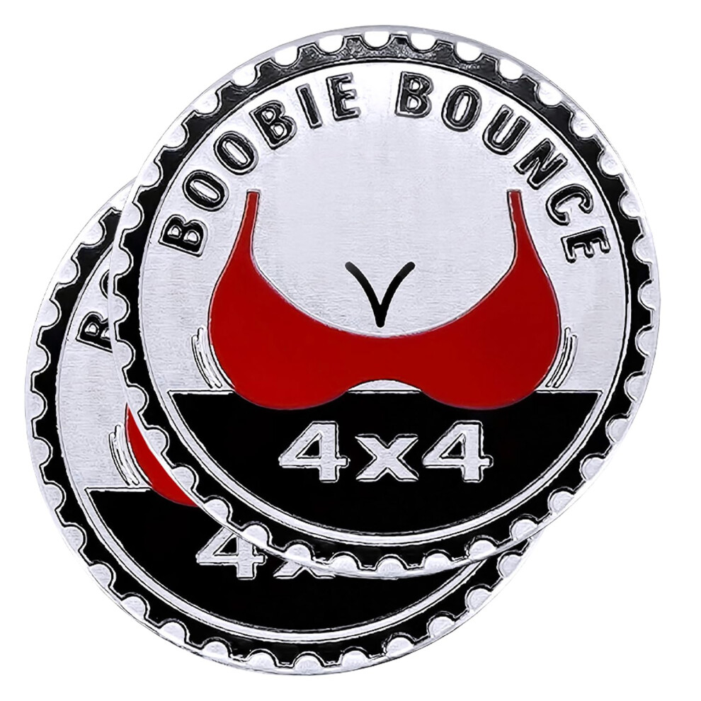 2 Pcs Booble Bounce Badge Rated Car Emblem 4 X 4 Metal Automotive Badge 3D Round Metal Car Badges Emblems Car Badge Decals Stickers Compatible Wit 749083780361