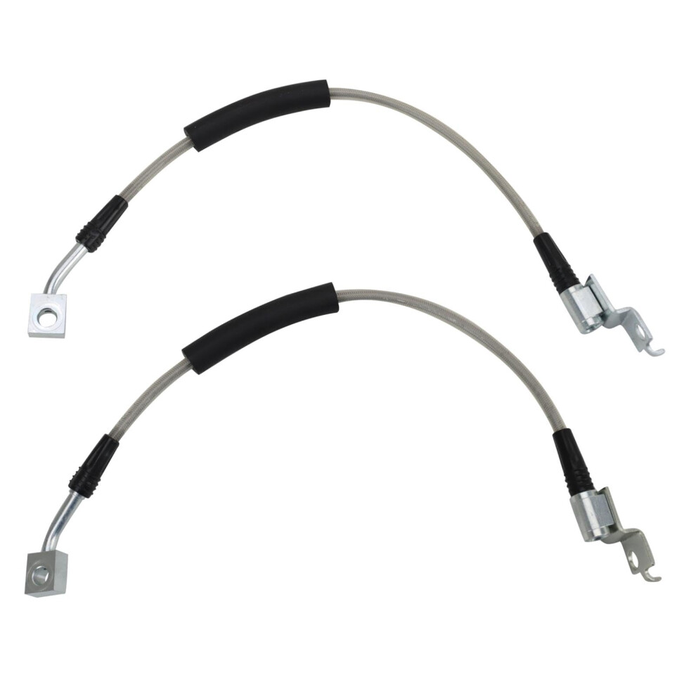 Trq Front Performance Brake Hose Set Compatible With 1990-2001 Jeep Cherokee 1990-1992 Comanche 1993-1998 Grand Cherokee 1993 Grand Wagoneer 1990 Wag 195591633444