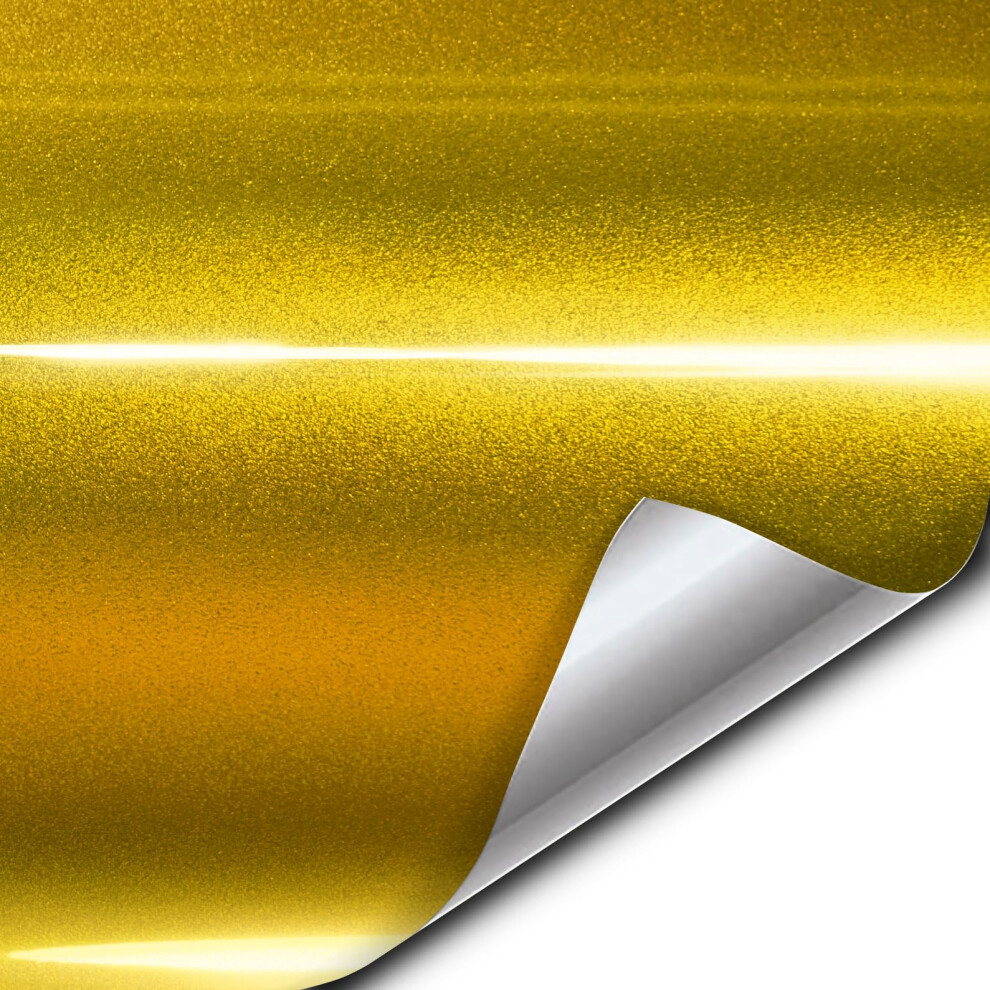 Vvivid Xpo Gloss Metallic Vinyl Car Wrap Film 3Ft X 5Ft Gold 628856123270
