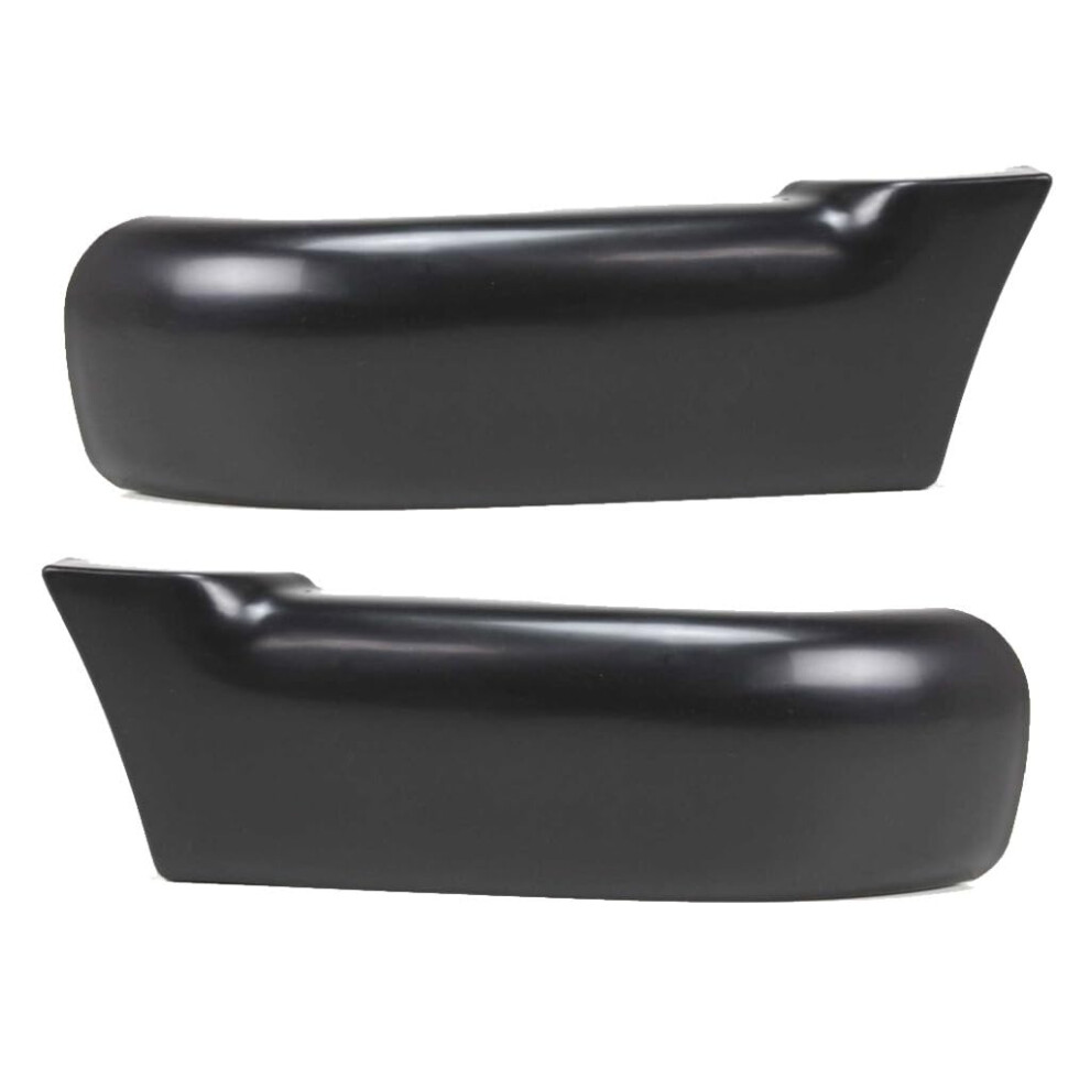 For Chevy S10 1994 1995 1996 1997 Bumper End Driver And Passenger Side | Pair | Front | Plastic | Primed | Replacement For Gm1004141 Gm1005140 | 123 197951151186
