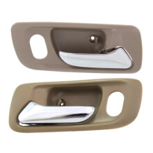 Til Honda Accord 1998-2002 d?rh?ndtag f?rer- og passagersidepar Interi?r front Beige bezel med krom h?ndtag med d?rl?sehul Alle undermodeller HO1