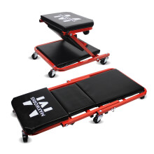 MaxWorks 50873 2 i 1 mekanisk krybemaskine 36 tommer Z-krybesde 300 lbs Kapacitet Lavprofil-krybe med 6 stk. hjul til garageforretning bilrepara
