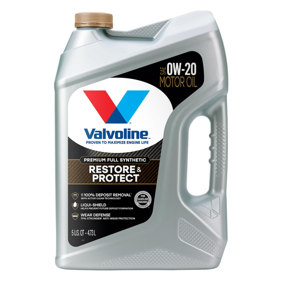 Valvoline Restore & Protect Full Synthetic 0W20 Motor Oil 5 QT