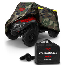 Housse Badass Moto Camo 4 roues - Housse VTT quatre roues. Couverture quadruple rflchissante de nuit triple impermable et rsistante aux dchi
