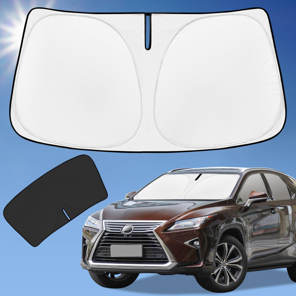 Sun Shade Sunshade For Lexus Rx Windshield Cover 4-Layer Front Window Shade Custom Fit 2016-2022 Rx 350 Rx 350 F Sport Rx 350L Sun Visor 240T Shad 768531720131