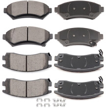 ECCPP D699-7574 D714-7387 Przedni i tylny ceramiczny zestaw klockw hamulcowych pasuje do Buick Century 2004-2005 Dla Buick LeSabre 2000-2005 Dla Bui