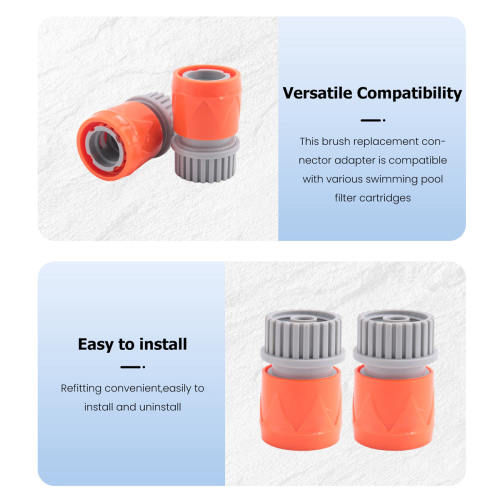 Swimming Pool Filter Cleaning Brush Replacement Connector Adapter 2