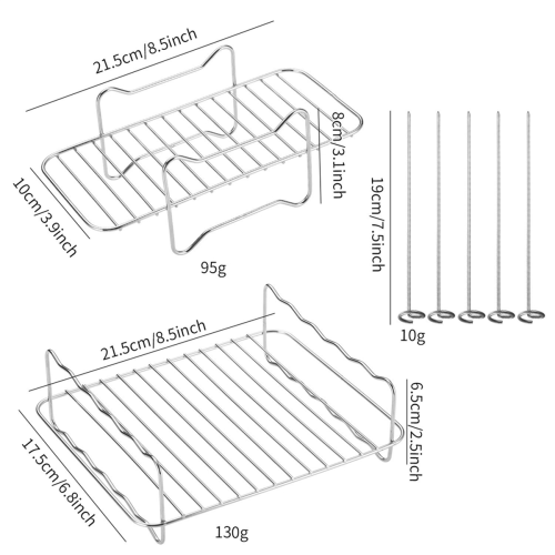 For Foodi Double Cooker Series Rectangular Grill Rack 2