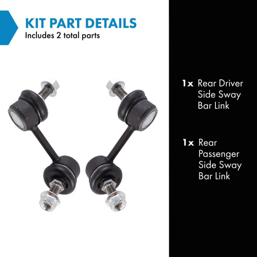 TRQ Rear Sway Bar Stabilizer Link Set Compatible with 2001-2006 Lexus LS430 1