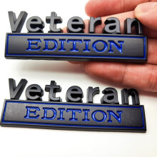 Veteran Edition Emblem Autoaufkleber, pensionierter Soldat, 3D-Metallmaterial-Aufkleber, Veteranenbuchstaben, erhhte Metallkotflgel, Aufkleber, Aut