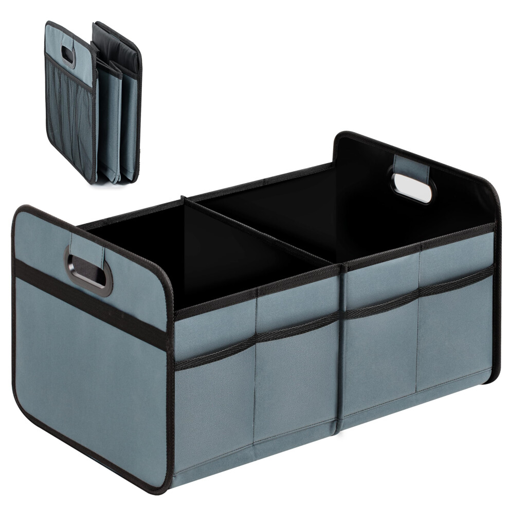 Yssoa Trunk Organizer For Car/Suv/Truck Collapsible 2 Compartment Automotive Storage Box 600D Waterproof Oxford Polyester 50L Travel Accessories A 198401004298