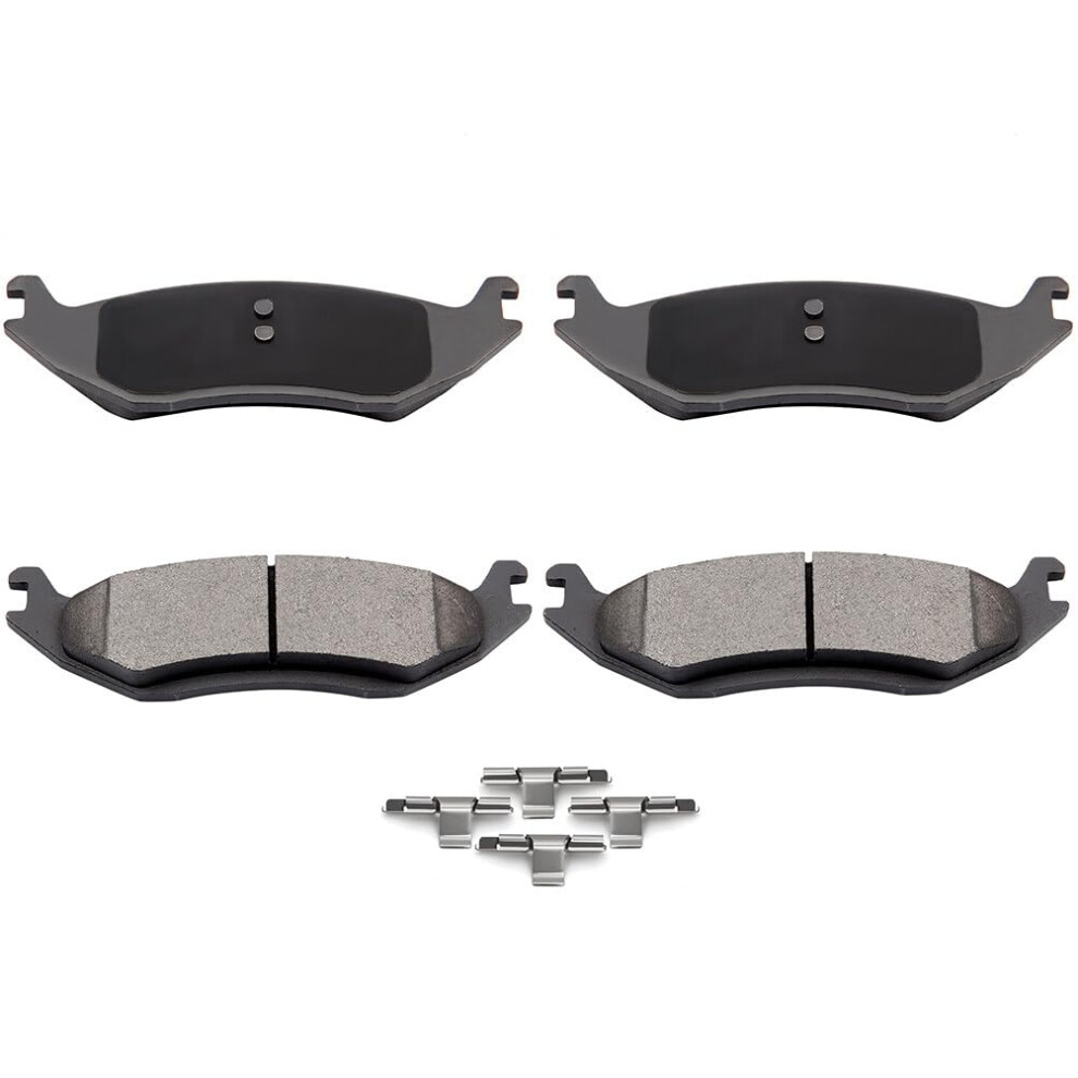 Eccpp D967-7867 4Pcs Rear Semi Metallic Disc Brake Pad Set Fit For Chrysler Aspen 2007-2009 For Dodge Dakota 2010 For Dodge For Durango 2003-2009 For 840342798124