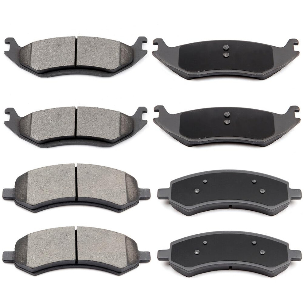 Eccpp D1084-7991 D967-7867 Front Ceramic & Rear Semi Metallic Disc Brake Pad Set Fit For Chrysler Aspen 2007-2009 For Dodge Dakota 2010 For Dodge For 840342797578