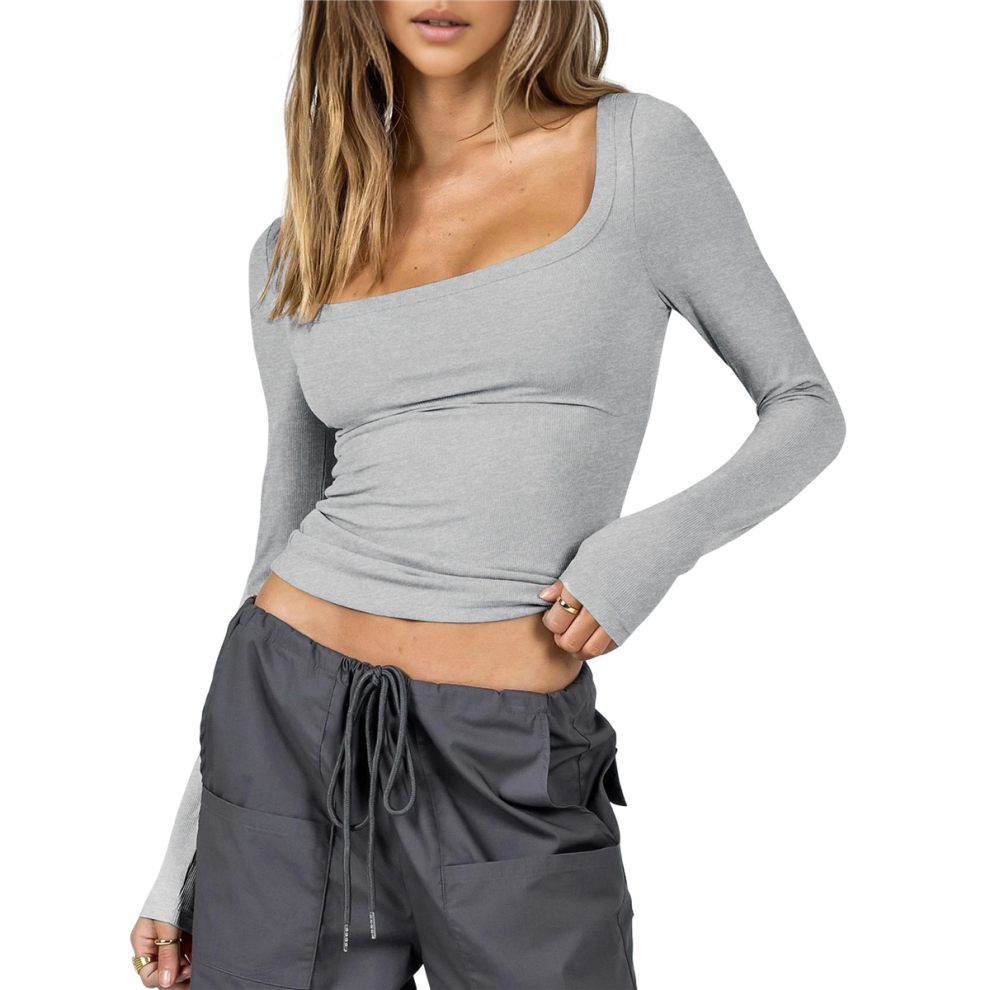 Womens Cotton Crop Tops Light Gray M-image-OPC-PJYC9DN-NEW