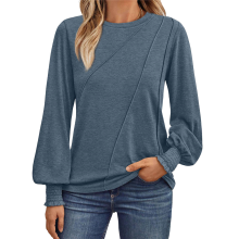 Womens Long Sleeve Tops Blue L