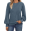 Womens Long Sleeve Tops Blue L 1