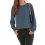 Womens Long Sleeve Tops Blue L 4