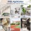 5 Pcs Adjustable Swivel Handrail Brackets,for Outdoor Staircase 8