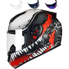 Celooblicejov motocyklov prilba HTLNUZD Zvodn motokrosov prilby s pruhlednmi a tnovanmi zornky kompatibilnmi s Pinlock Helma pro silnicn c