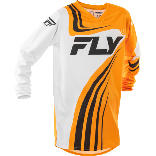 Fly Racing Jeugd F-16 Jersey (Geel/Wit/Zwart Jeugd Medium)
