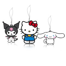 Hello Kitty Air Freshener | Cinnamoroll Kuromi & Kawaii Kitty Air Freshner | Car & Home Use | Strawberry Scented | 3-Pack | Officially Licensed
