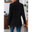 Women's Stand Collar Jacket Black L 9