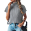 Womens Cap Sleeves Turtle-neck Sweater Grey One size 4