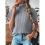 Womens Cap Sleeves Turtle-neck Sweater Grey One size 7
