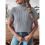 Womens Cap Sleeves Turtle-neck Sweater Grey One size 10