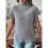 Womens Cap Sleeves Turtle-neck Sweater Grey One size 8