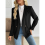 Womens Casual Long Sleeve Blazer Black L 6
