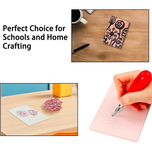 6 Pcs 4"x6" Rubber Carving Blocks for Printmaking
6 2