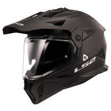 LS2 Casques Blaze II Adventure Casque de moto avec pare-soleil (Noir mat - Grand)