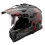 LS2 Helmets Blaze II Adventure Motorradhelm mit SunShield (Matte Crazy Dark Grey/Rot  X-Small) 1