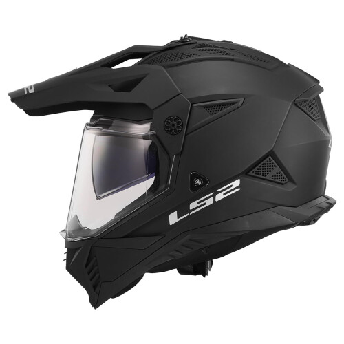 LS2 Helmets Blaze II Adventure Motorradhelm mit SunShield (Mattschwarz  X-Small) 1