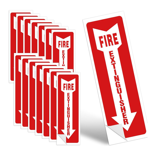 Fire Extinguisher Signs, 15 Pack 4x12 Inch Signs