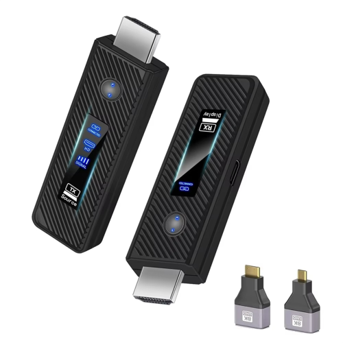 Wireless -Compatible Transmitter and Receiver LED Display Black
