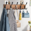 2 Pack Coat Rack Wall Mount 16.8" Rustic Hat Hooks 6