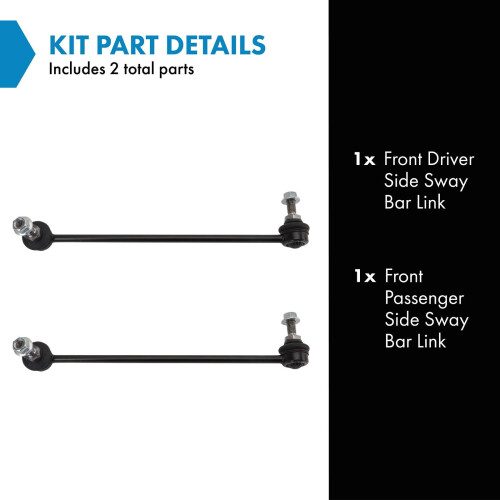 TRQ Front Sway Bar Stabilizer Link Set Compatible with 2001-2005 Porsche 911 1