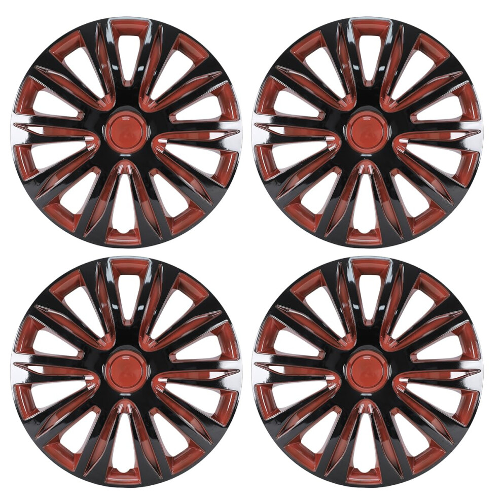 Caroxx Hubcaps 17'' Wheel Rim Cover Universal R17 Hub Caps Snap On Car Pickup Truck Suv Wheel Covers Replacement Abs Material 4 Pack 17-Inch R 738191953750