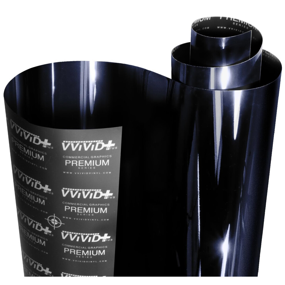 Vvivid+ Ultra Gloss Midnight Metallic Vinyl Car Wrap (3Ft X 5Ft) Blue 628856176269