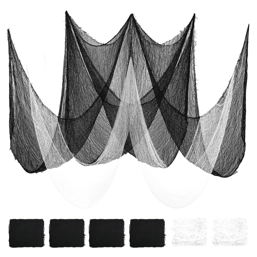 6Pcs Halloween Gauze Cloth,30X72 Inch Creepy Fabric 4851747391151