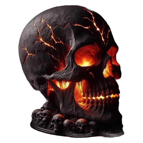 Skull Flame Table Lamp,Halloween Decorative Lamp 1